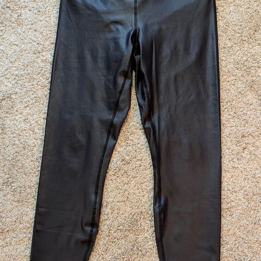 90Degree By Reflex Faux Leather leggings/pants. Size Large. Black